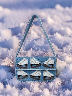 Source Unknown Blue Sequin Sailboat Shoulder Bag